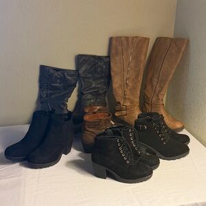 Stylish Women's Black and Brown Boots